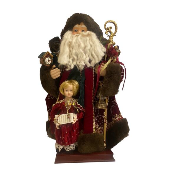 NIB GRANDEUR NOEL 16" Fabric Santa Claus VTG 2001 Christmas Toys Collector's Ed. - Picture 3 of 16